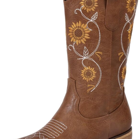 Shoes - Brand New Cowboy Boots for Women, Tan, Size 5